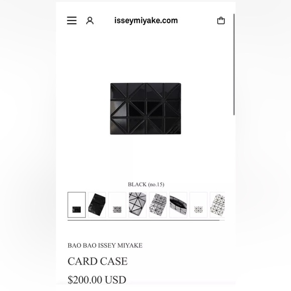 ISSEY MIYAKE | BAO BAO Geo Bifold Card Case - NWOT (Black) - Picture 9 of 9